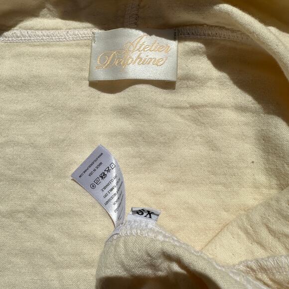 Atelier Delphine Haori Jacket Kinari Natural Ivory 100% Cotton Size XS EUC $400 - Picture 8 of 16